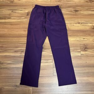 ScrubAid Purple Scrub Pants Medium 4 Way Stretch Medical Nurse Uniform